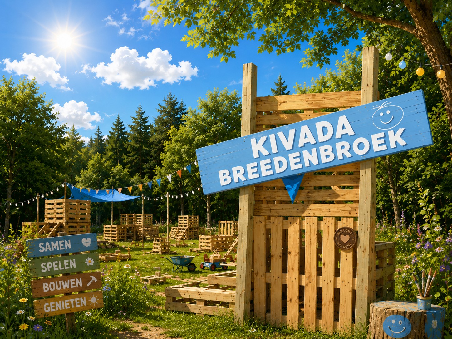 Kivada Breedenbroek — kinderen spelen buiten op 't Houtbroek